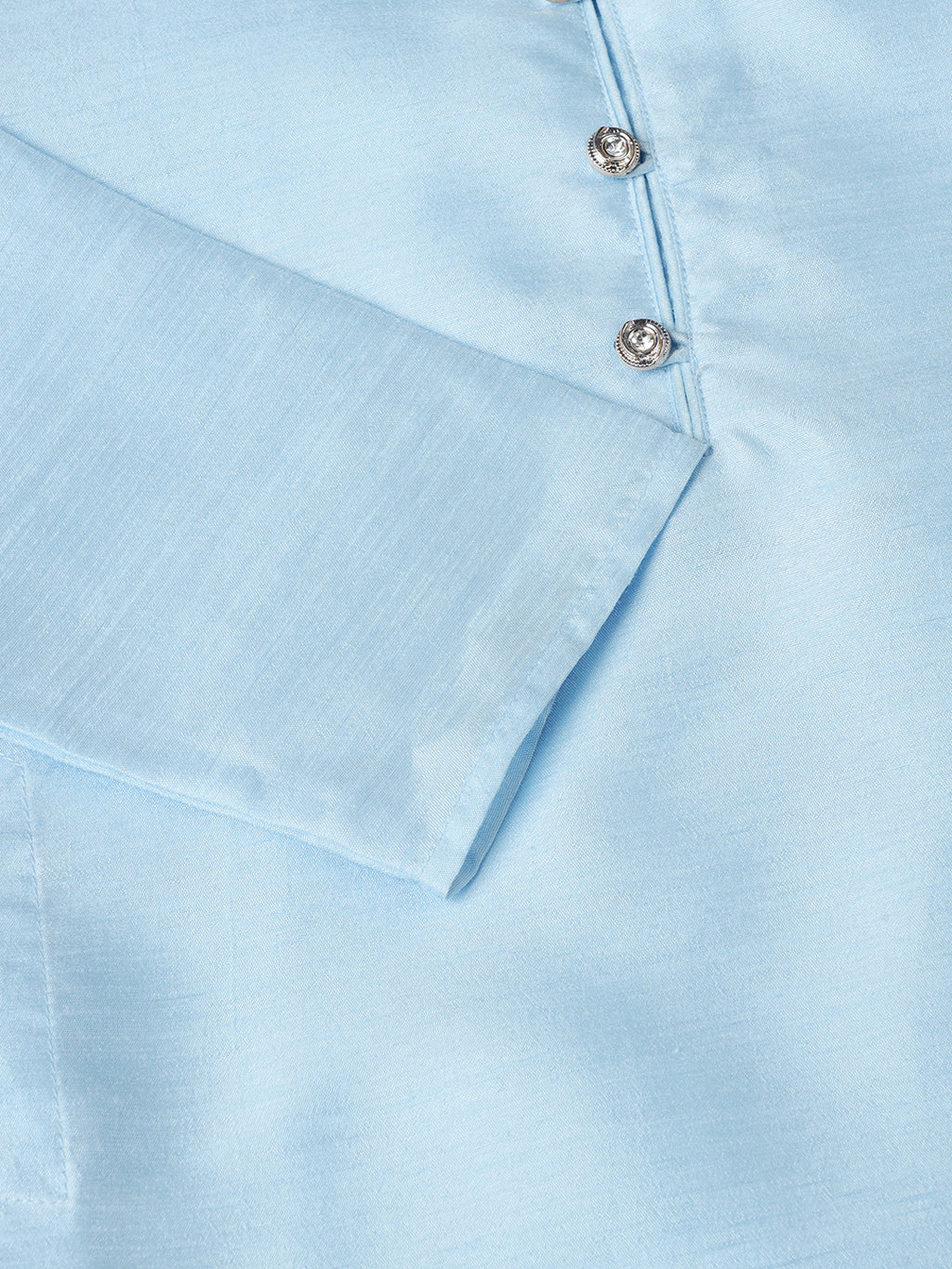 Boys Sky Blue Dupion Silk Kurta with Pyjama
