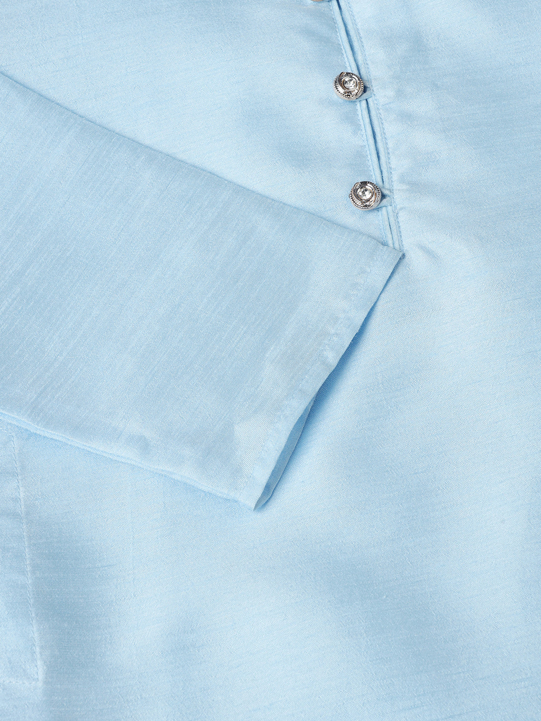 Boys Sky Blue Dupion Silk Kurta with Pyjama