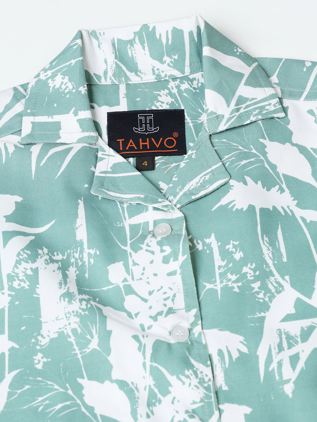 Green Vibes Boys Abstract Shirt