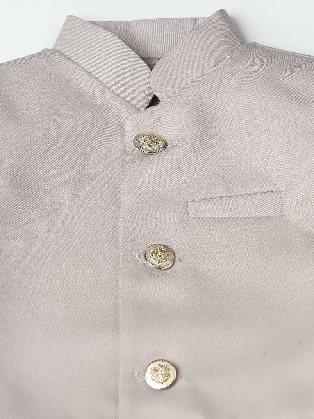 Beige Bandhgala Blazer & Trouser Set - Tututree