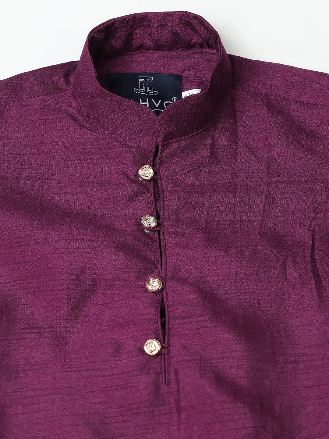 Boys Dupion Silk Straight Kurta With Trousers