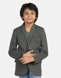 Kids green textured Blazer - Tututree
