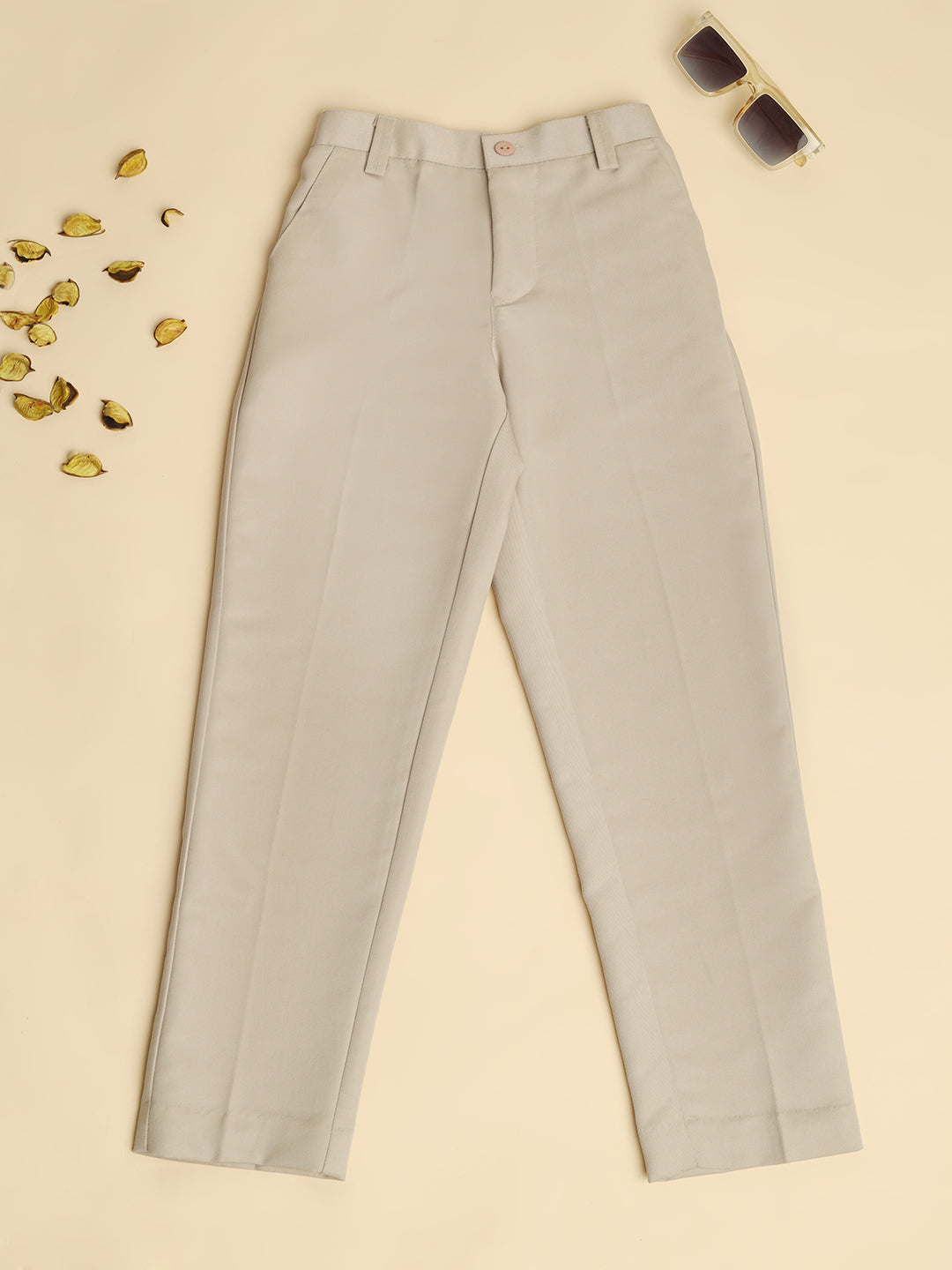 Light Beige Formal Trousers - Tahvo India