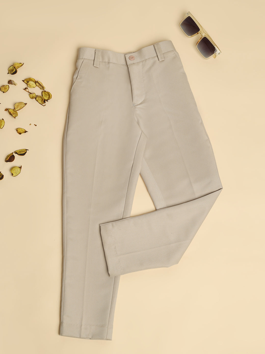 Light Beige Formal Trousers - Tahvo India