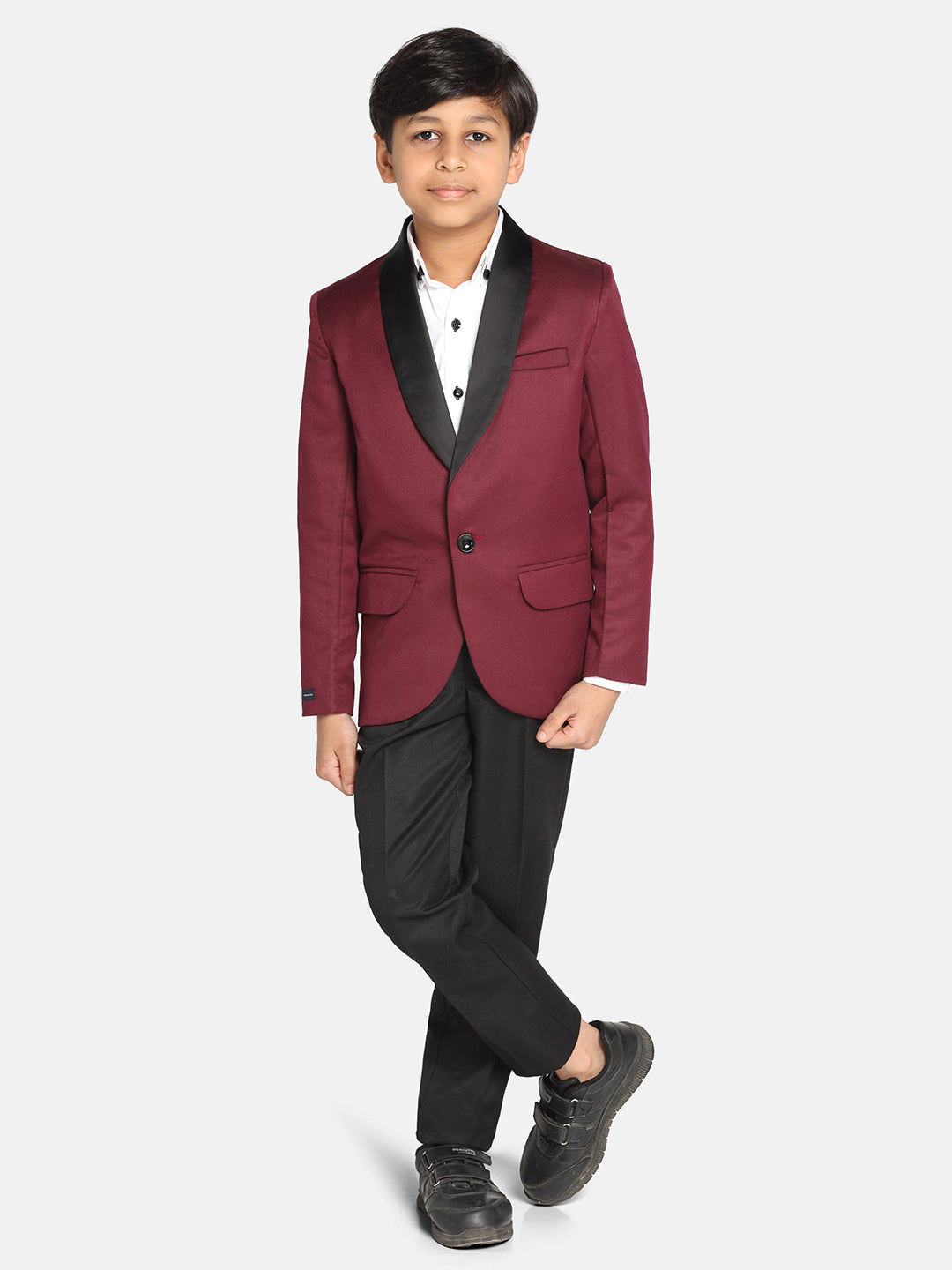 Boys Maroon Tuxedo - Tahvo India