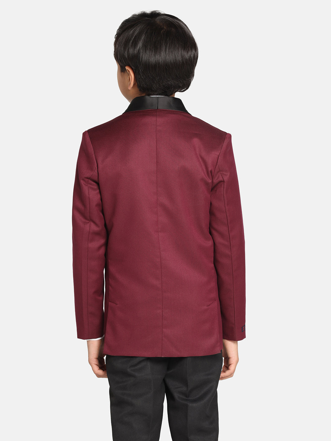 Boys Maroon Tuxedo Suit Set - Tahvo India