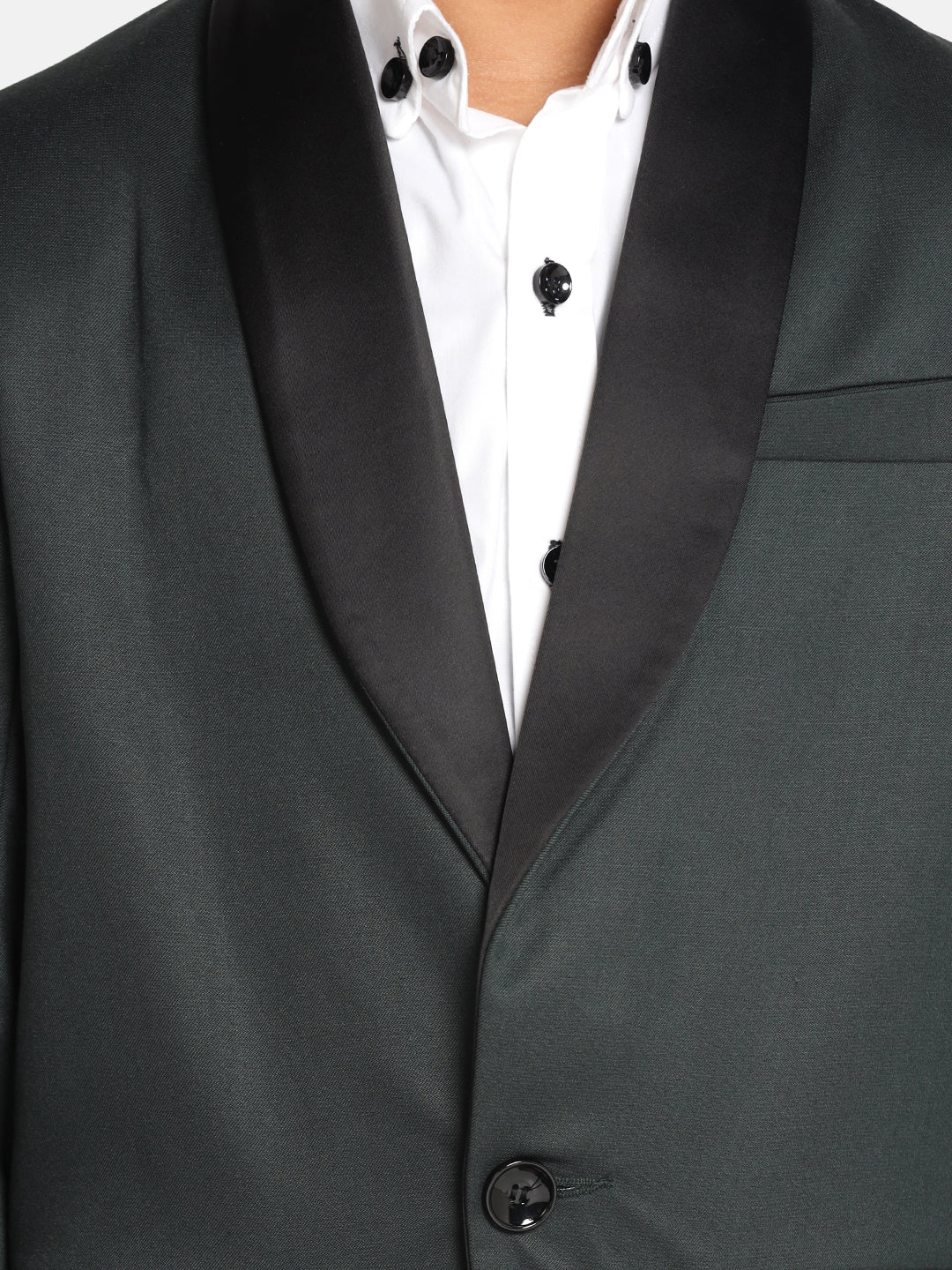 Boys Dark Green Tuxedo Suit Set - Tahvo India