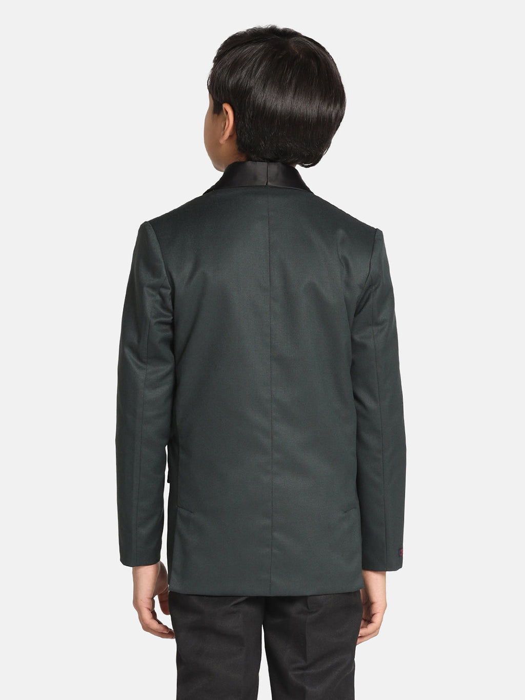 Boys Dark Green Tuxedo Suit Set - Tahvo India