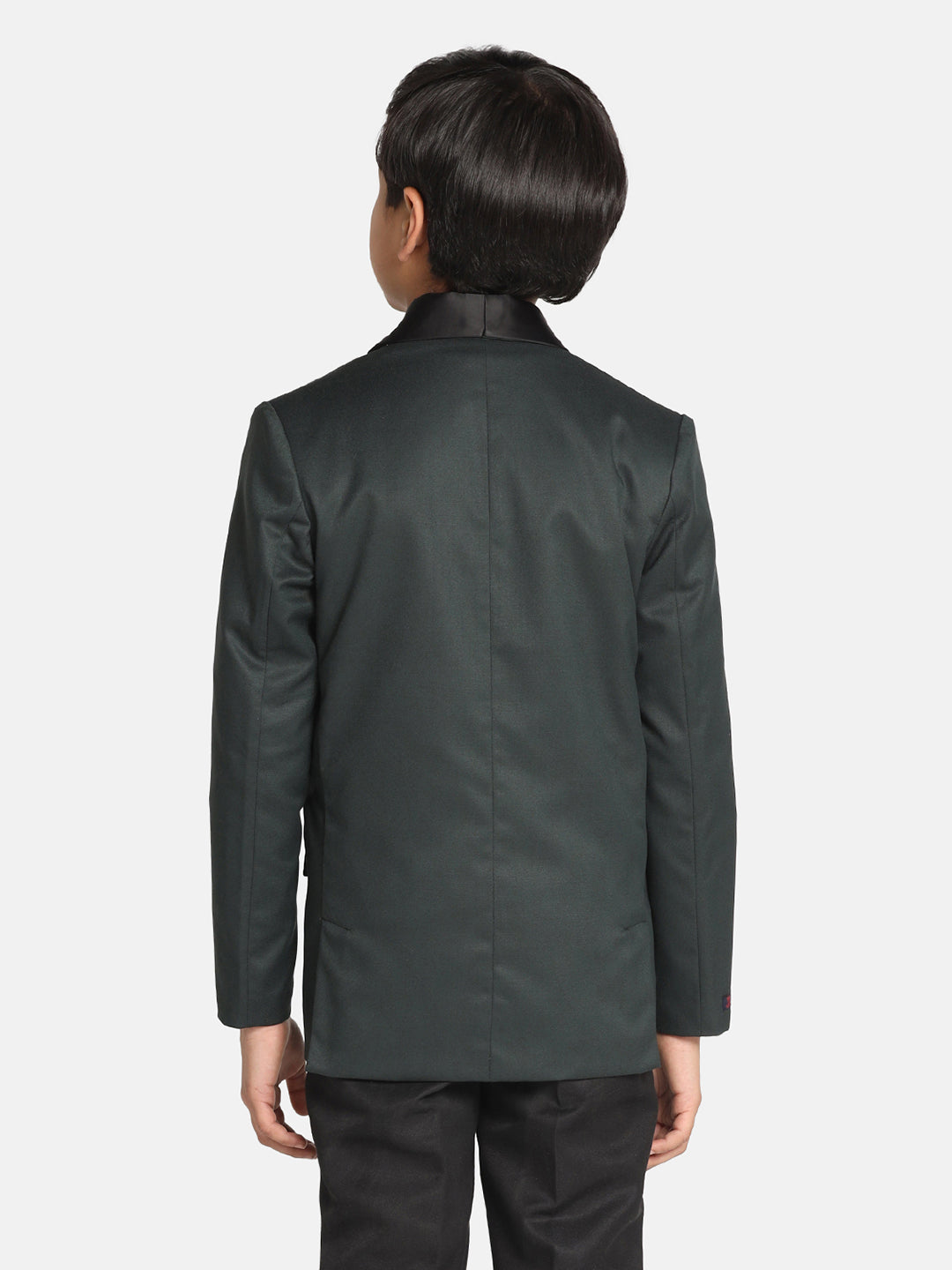 Boys Dark Green Tuxedo Suit Set - Tahvo India