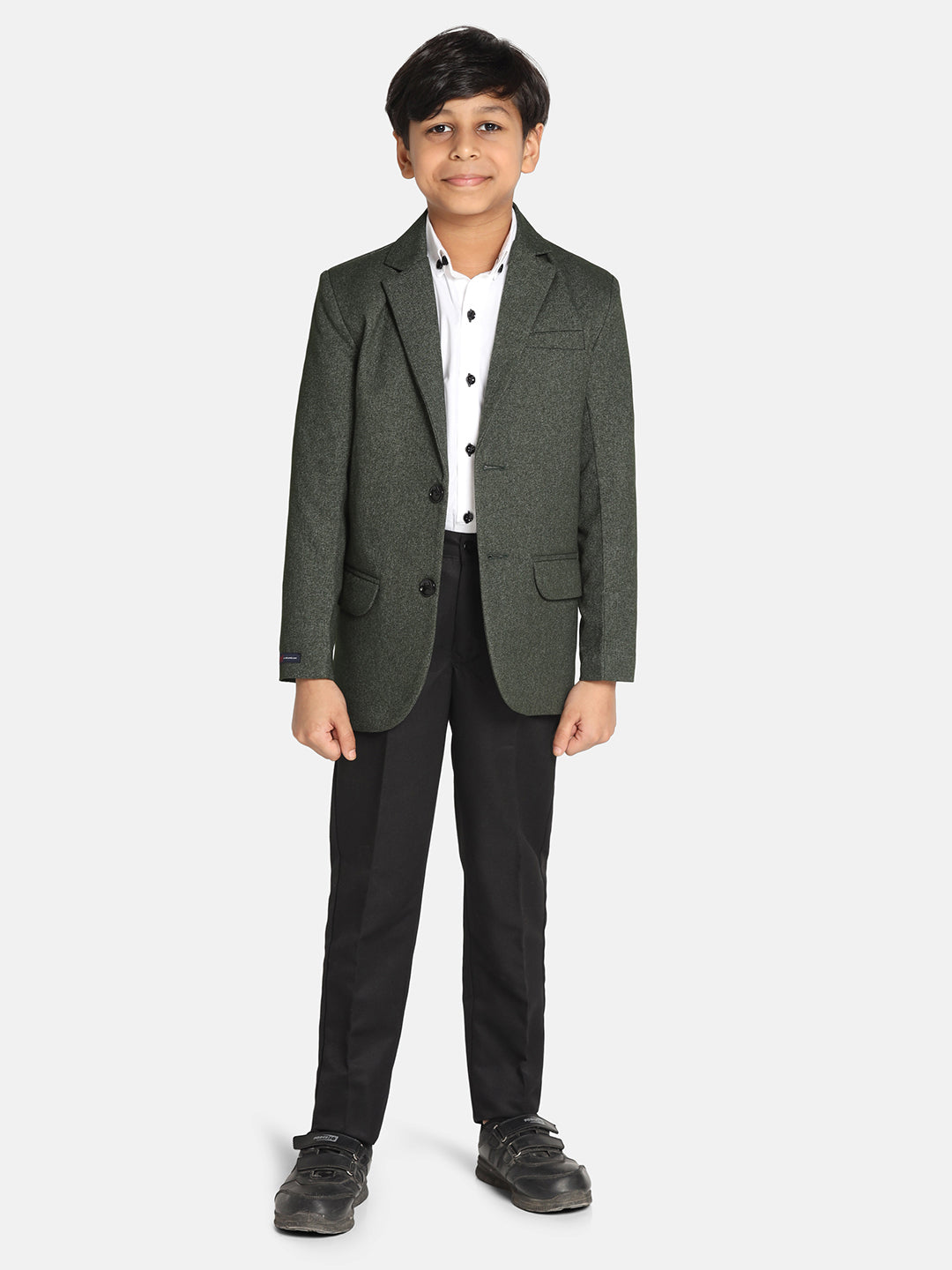 Boys Dark Green Suit Set - Tahvo India