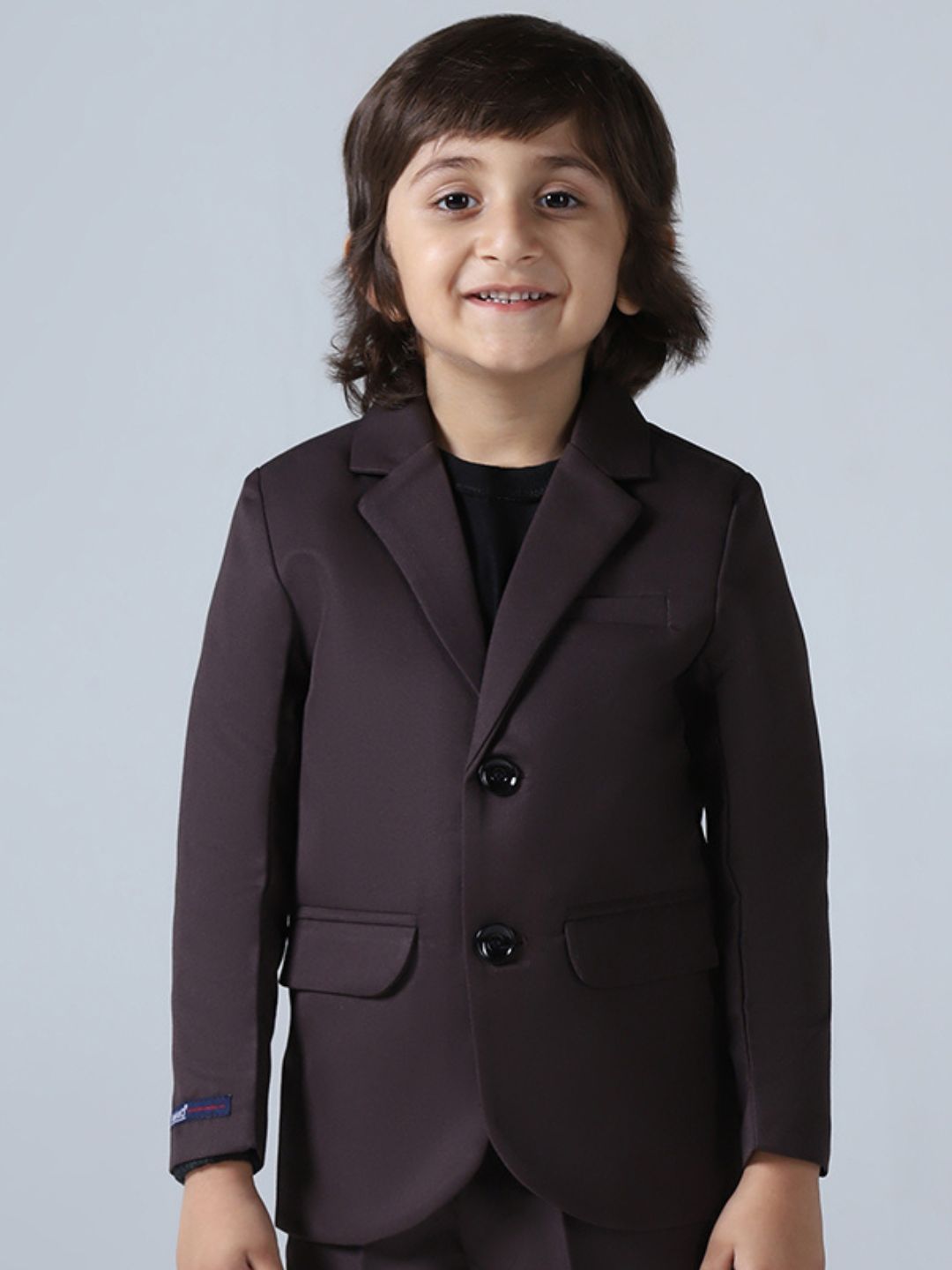 Boys Coffee Brown Notched Blazer