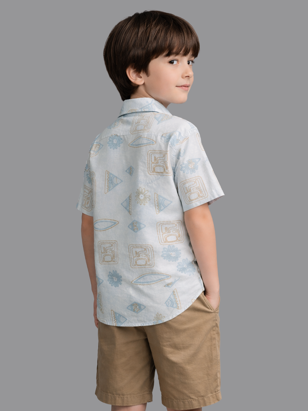 Cotton Blue casual printed shirt