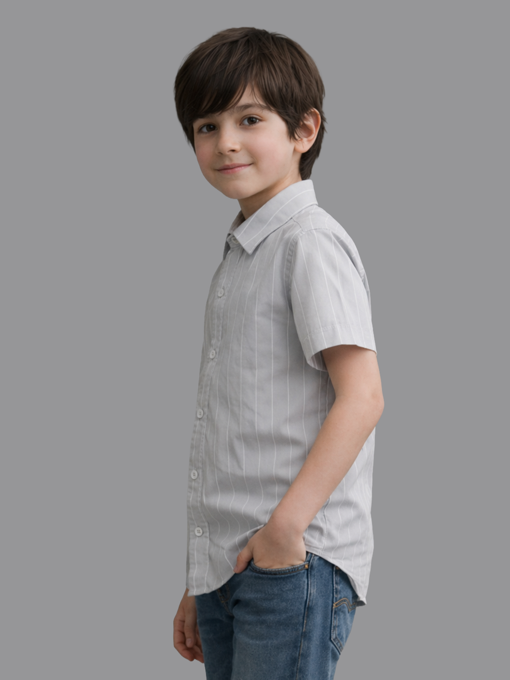 Half sleeves striped shirt