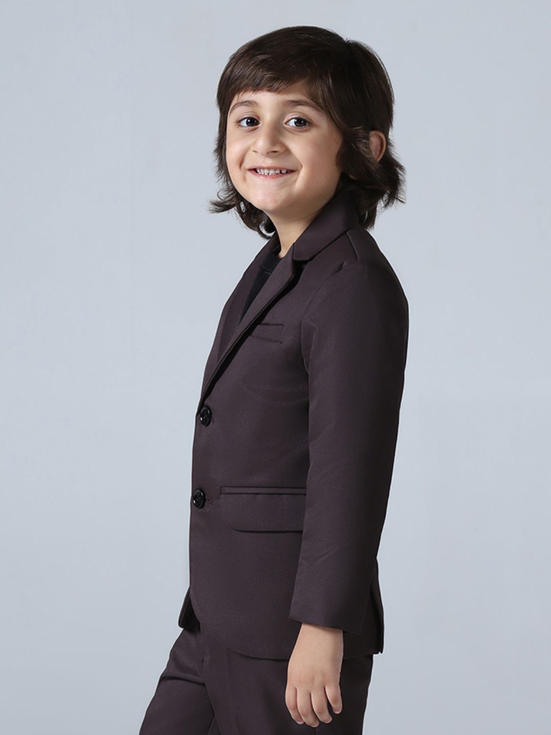 Boys Coffee Brown Notched Blazer