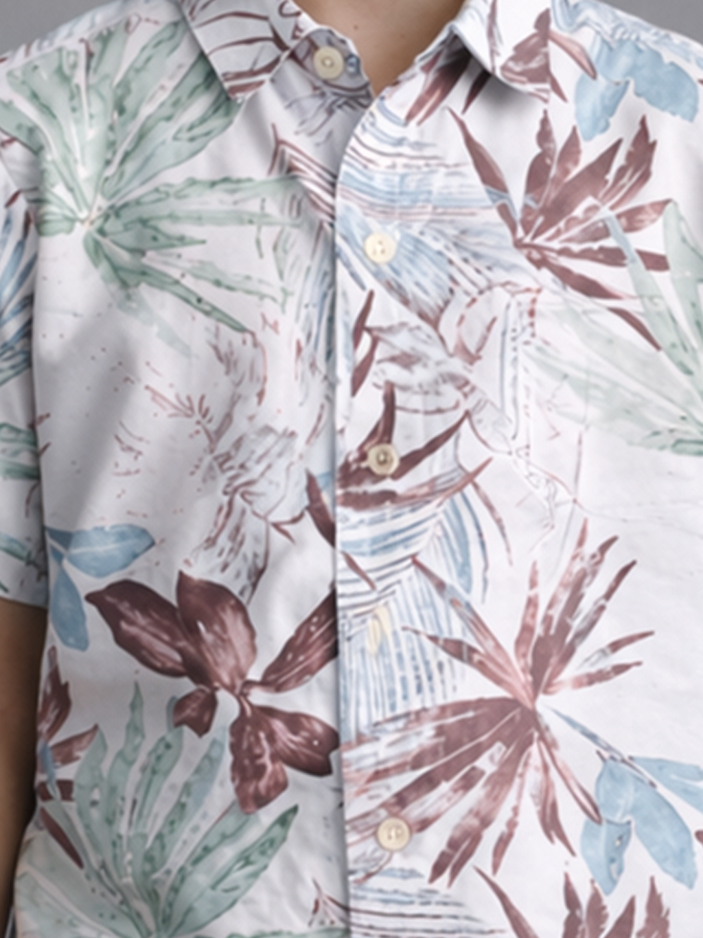 Boys white printed shirt