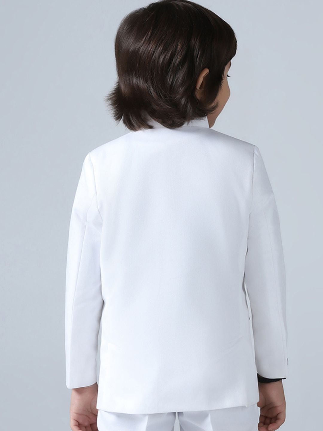 Boys White Bandhgala Blazer