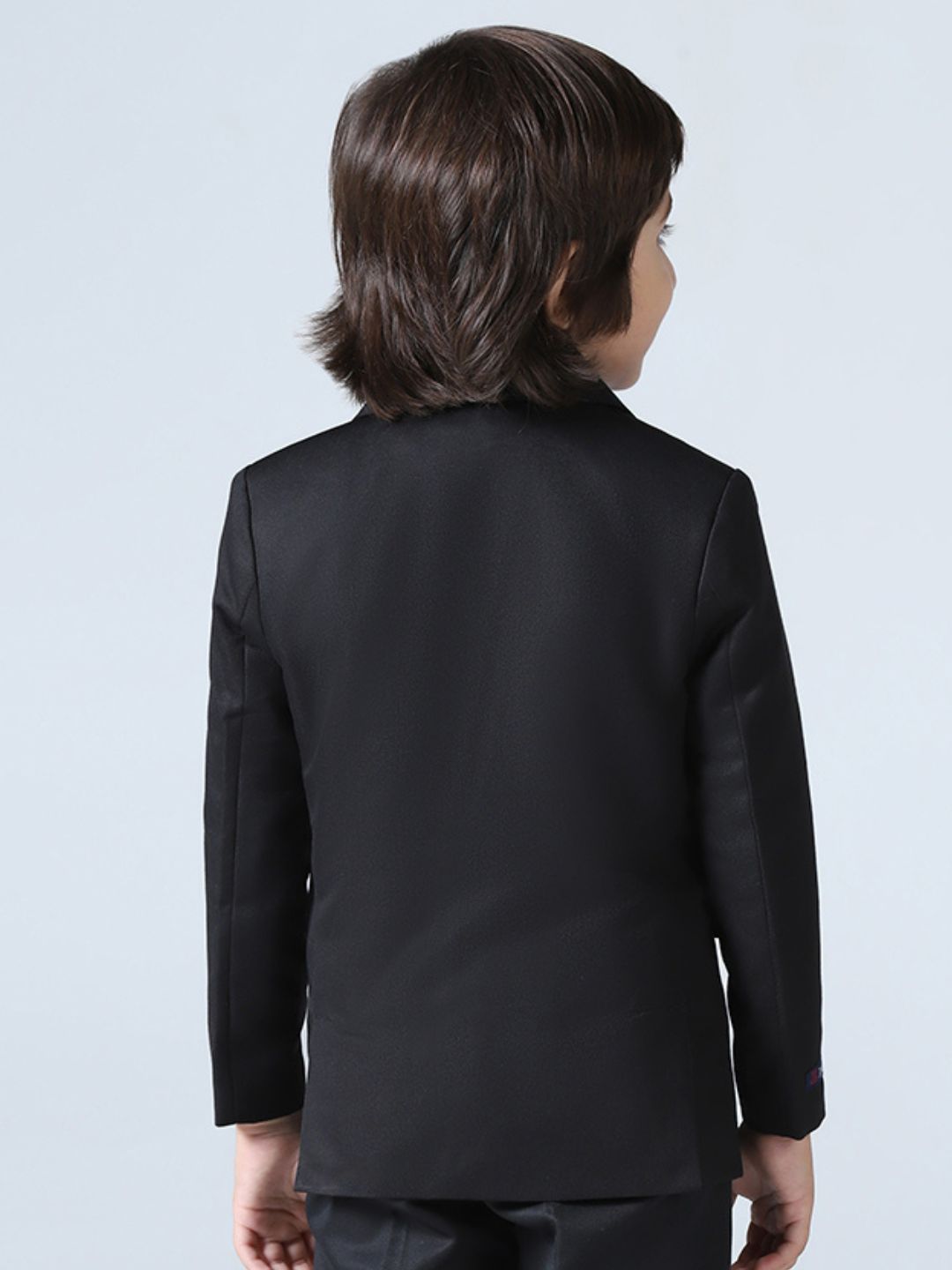 Boys BLack Notched Lapel Blazer