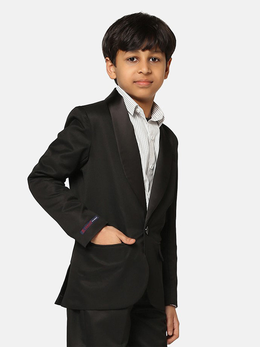 Boys Black Tuxedo Suit - Tahvo India