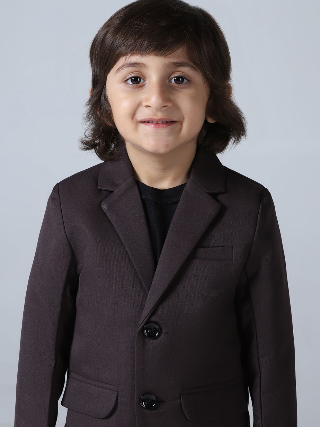 Boys Coffee Brown Notched Blazer
