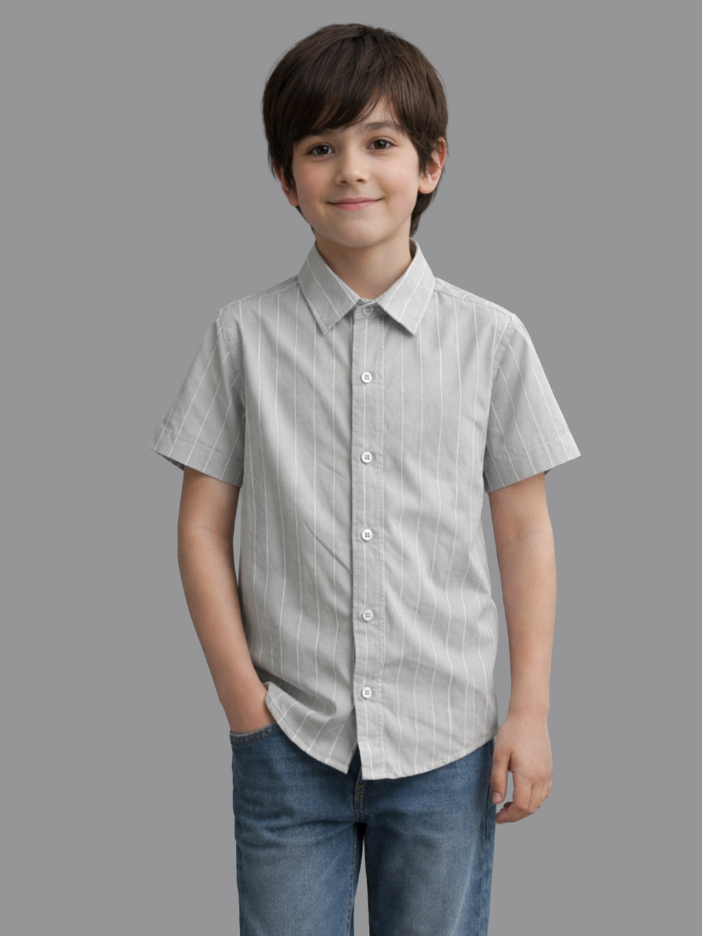Half sleeves striped shirt