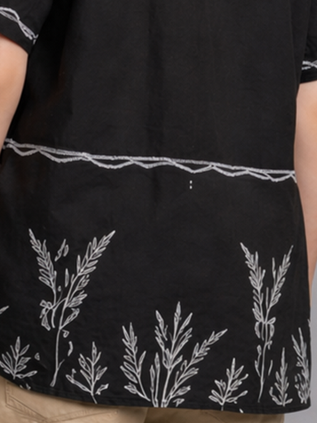 Boy Black Printed Shirt
