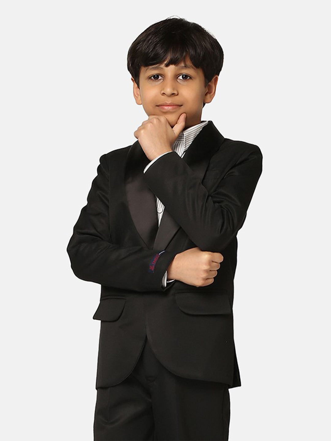 Boys Black Tuxedo Suit - Tahvo India