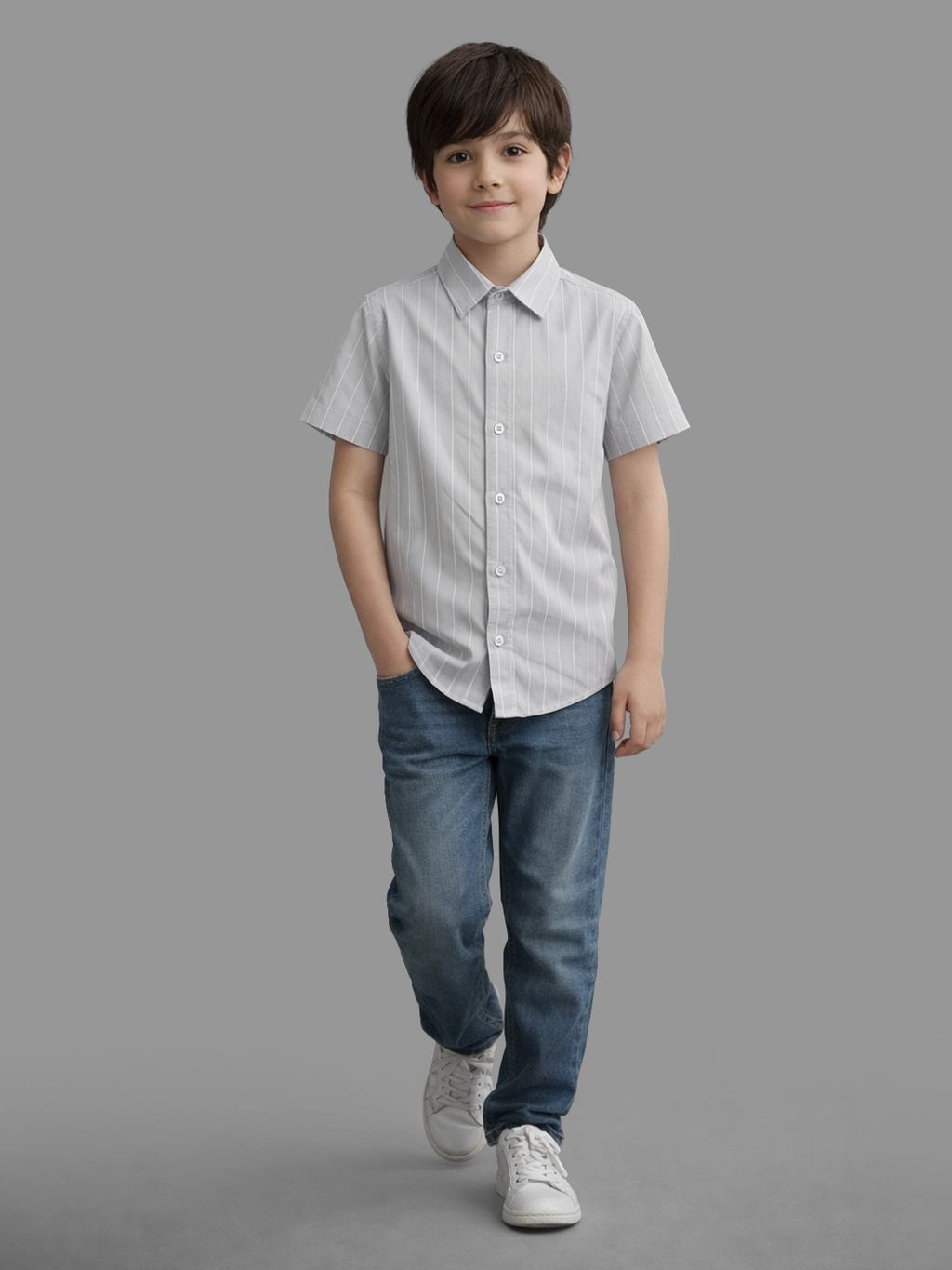 Half sleeves striped shirt