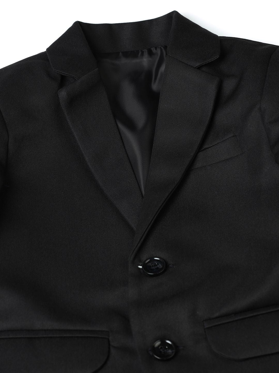 Boys BLack Notched Lapel Blazer