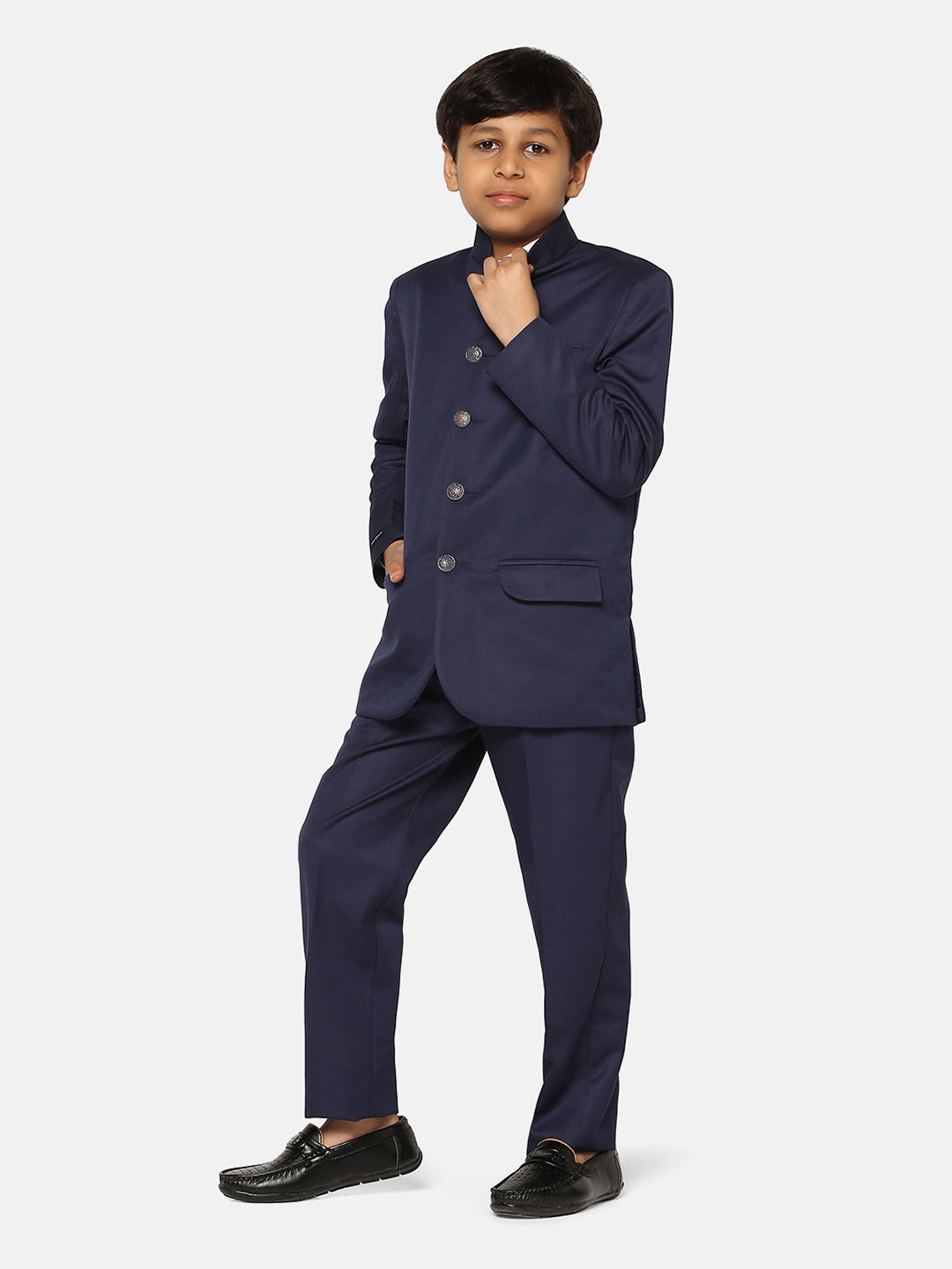 Kids Blue Bandgala Suit - Tahvo India
