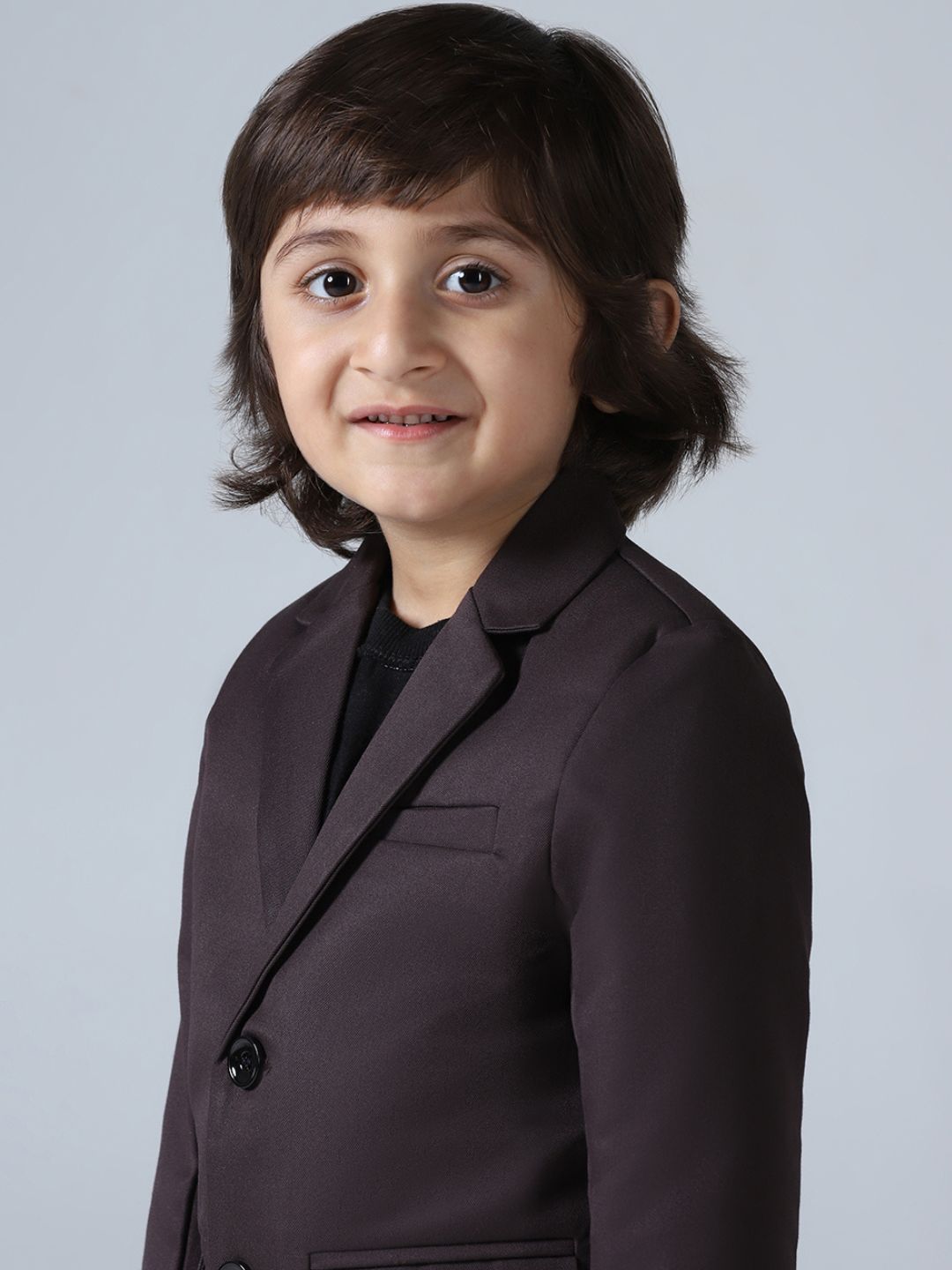 Boys Coffee Brown Notched Blazer