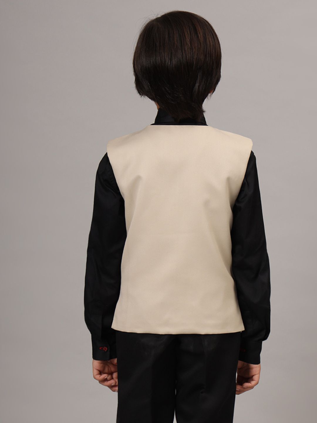 Boys Beige Waistcoat - Tahvo India