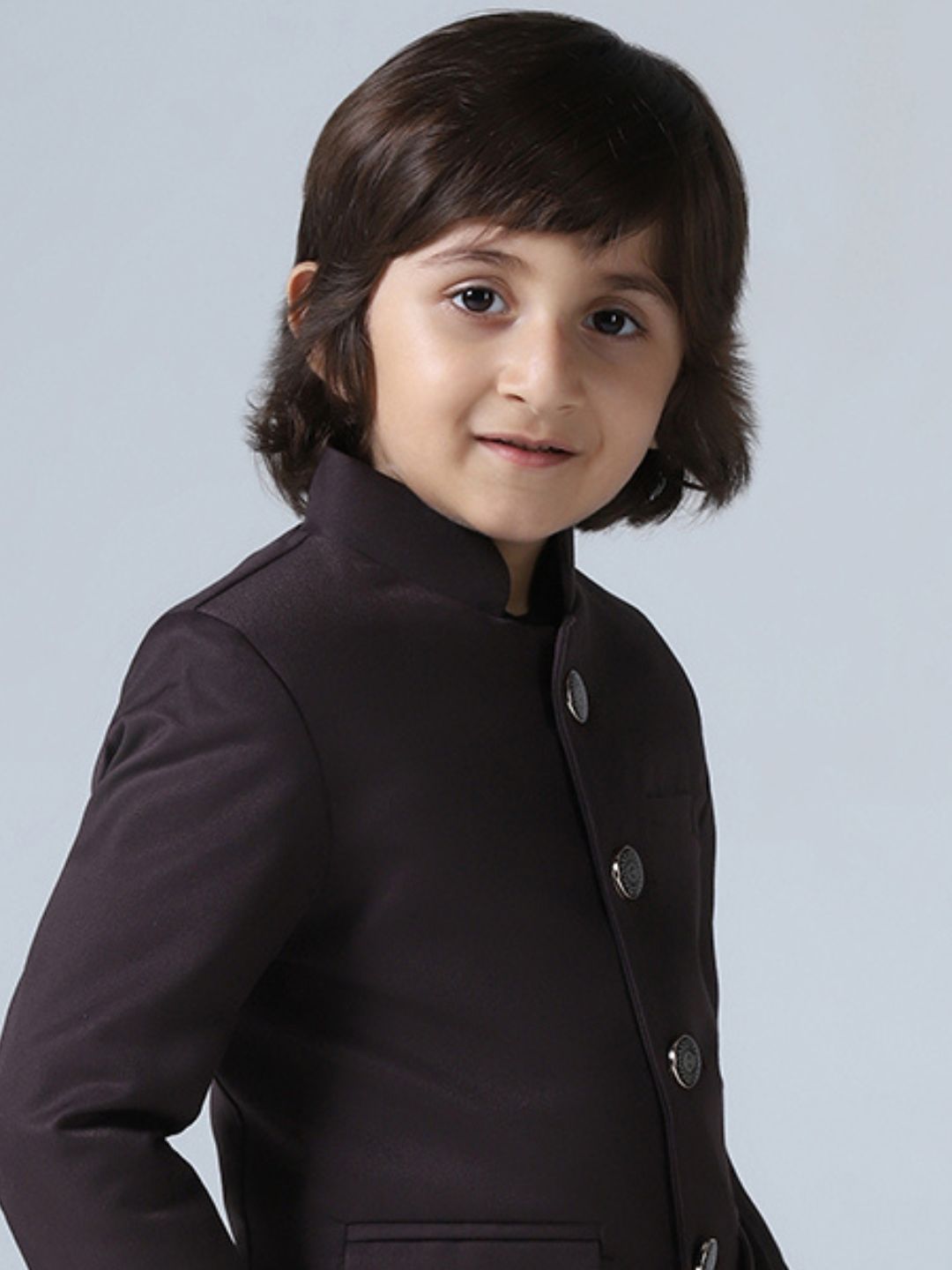 Boys Coffee Brown Notched Blazer