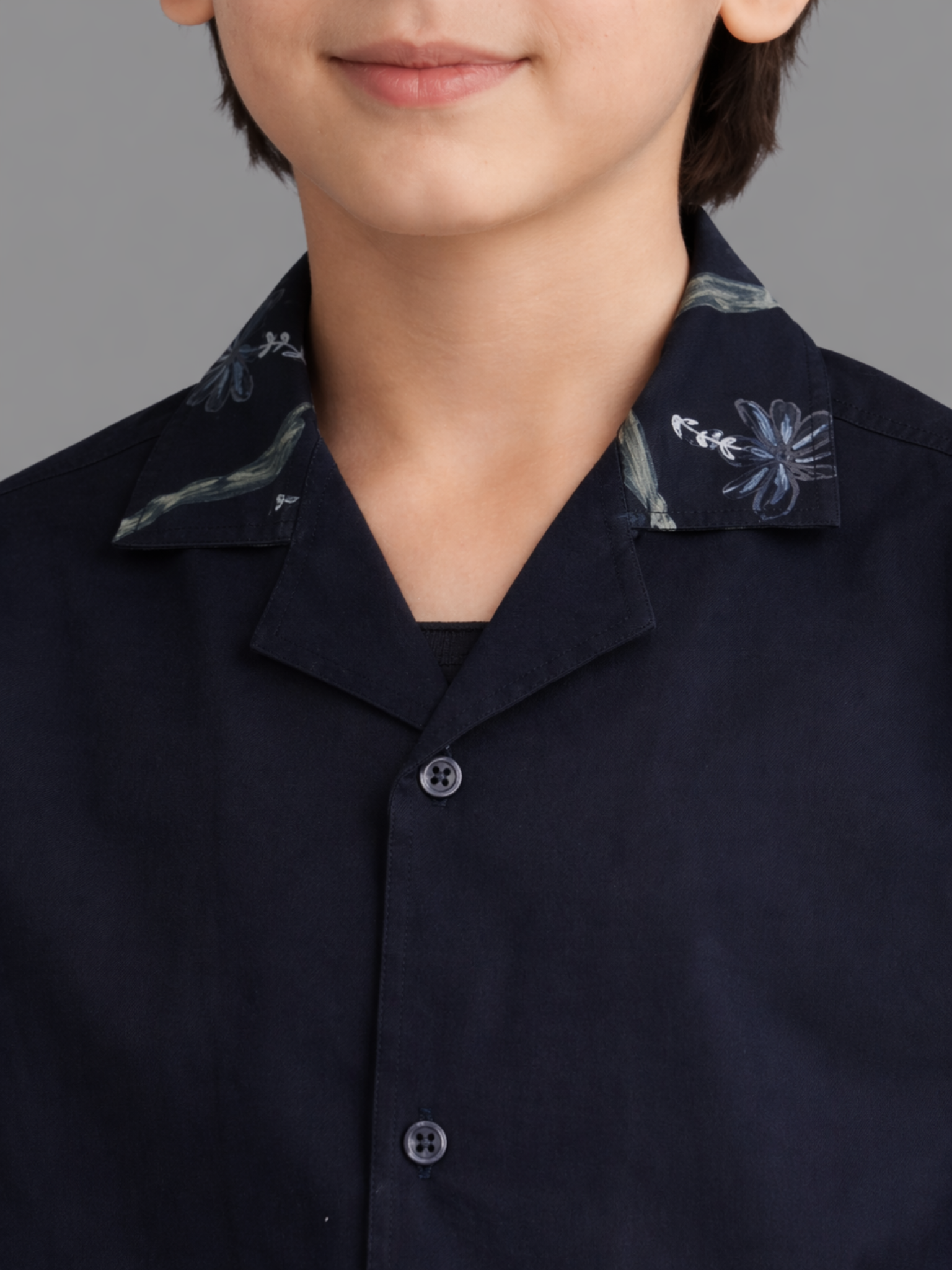 Boy Black Printed Shirt