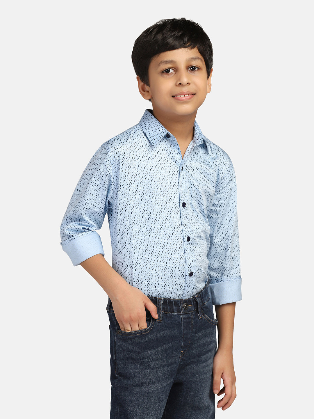 Boys Light Blue Shirt - Tahvo India