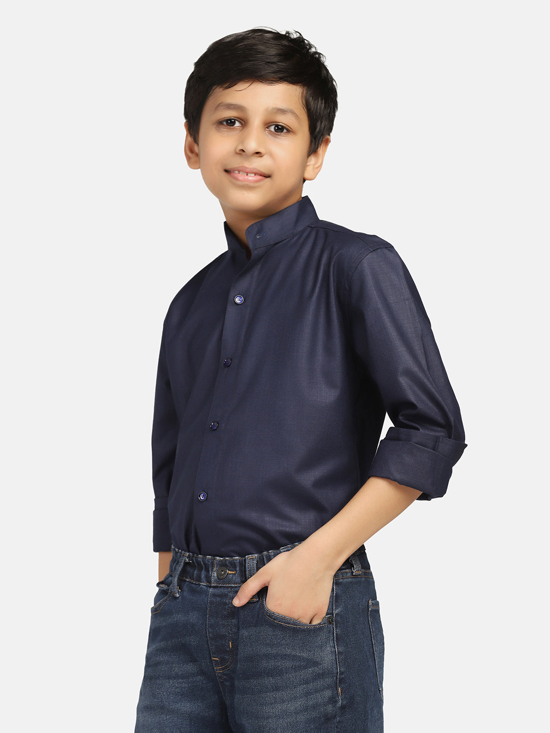 Boys Navy Blue Shirt - Tahvo India