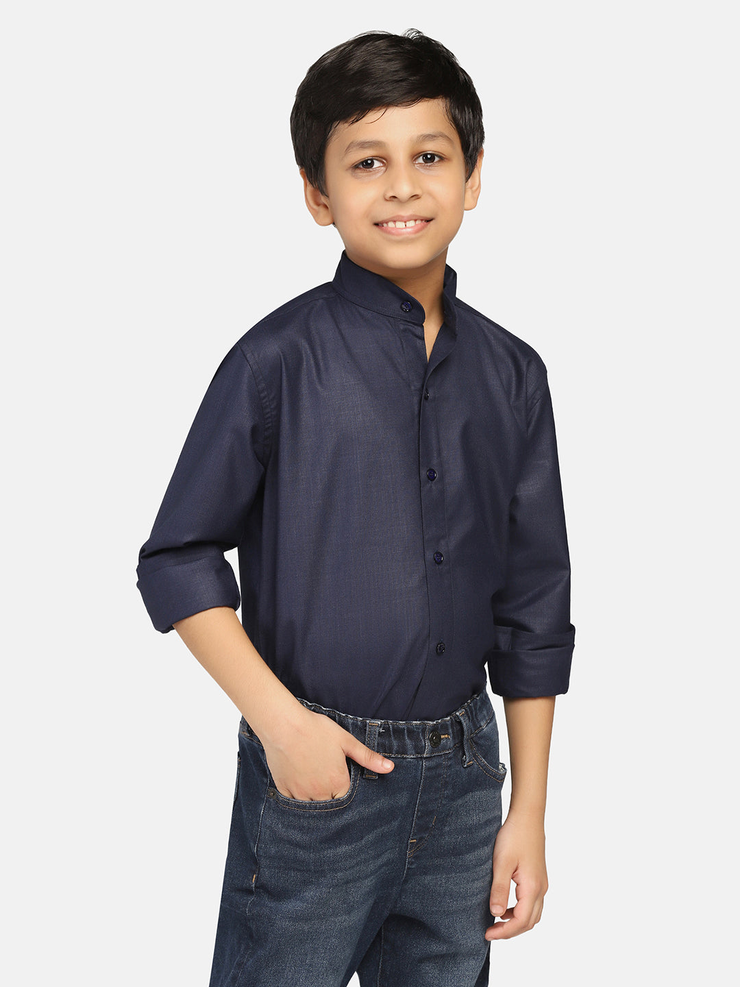 Boys Navy Blue Shirt - Tahvo India