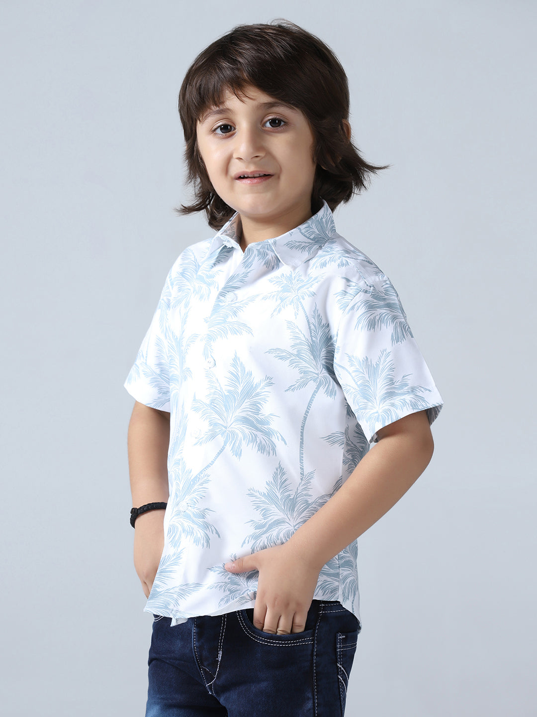 Boys Coco Tree Print Shirt