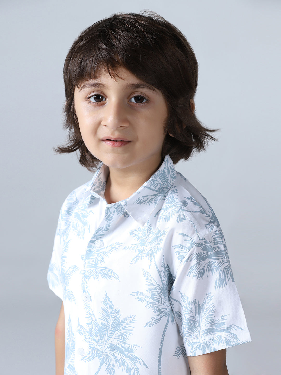 Boys Coco Tree Print Shirt