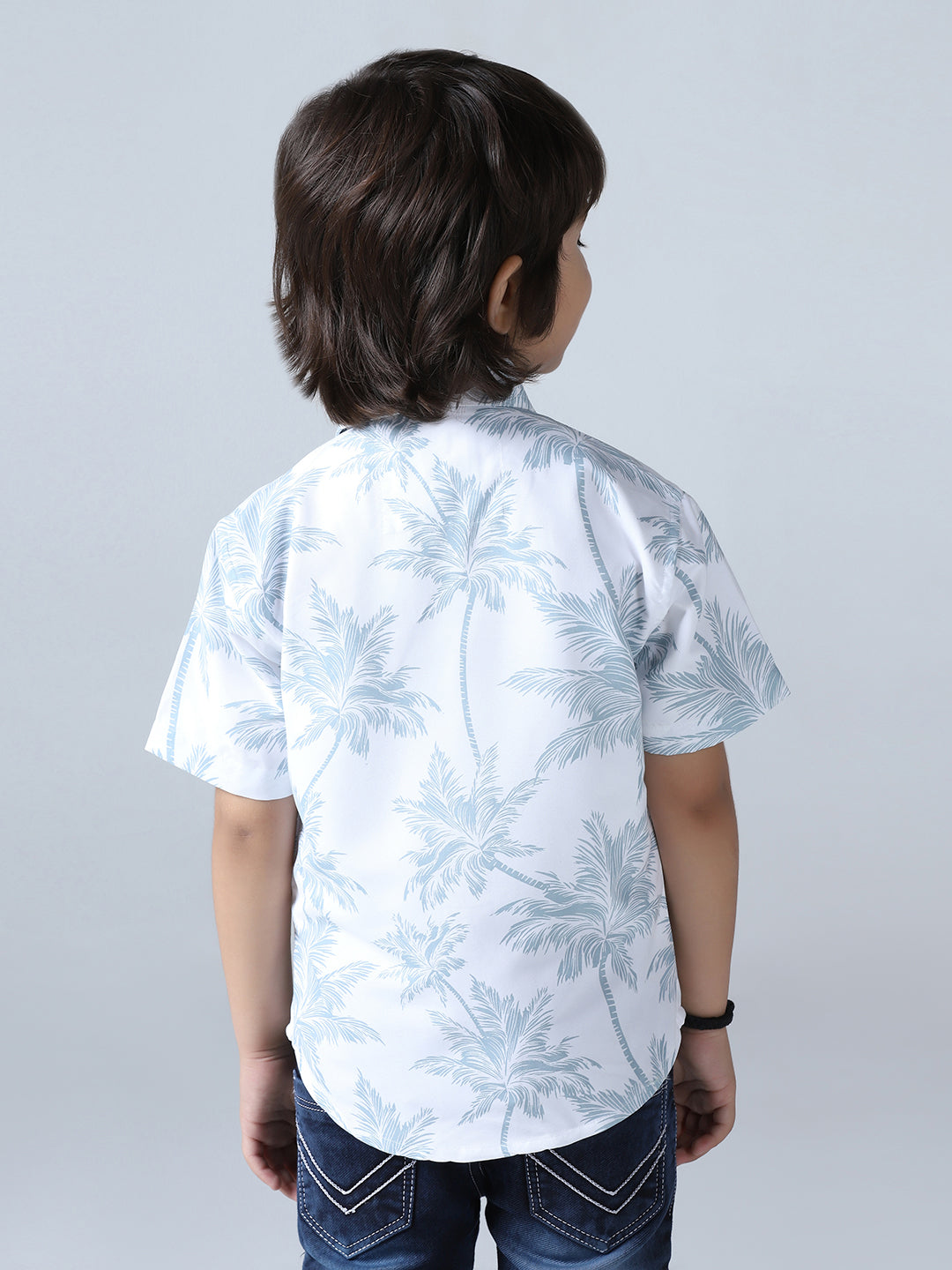 Boys Coco Tree Print Shirt
