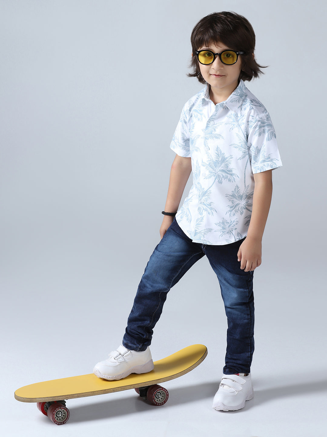 Boys Coco Tree Print Shirt