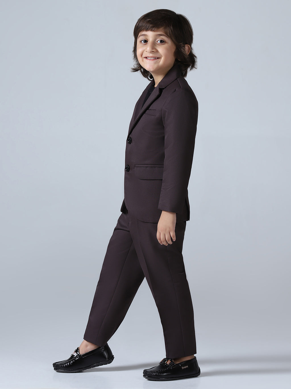 Coffee Brown Notched Lapel suit set