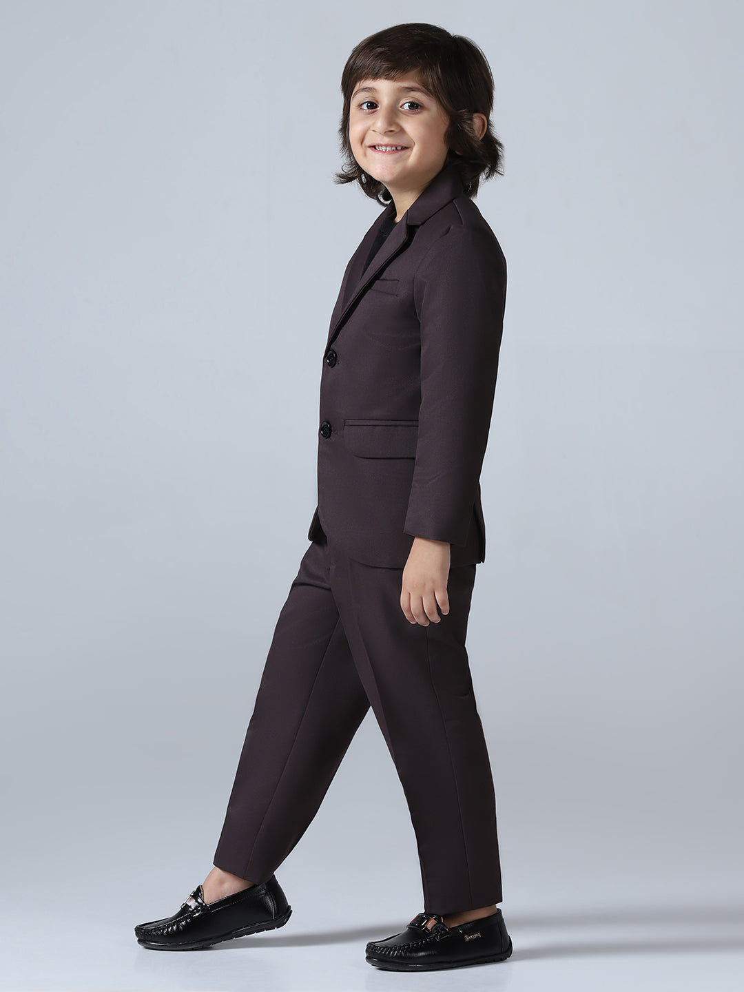 Coffee Brown Notched Lapel suit set