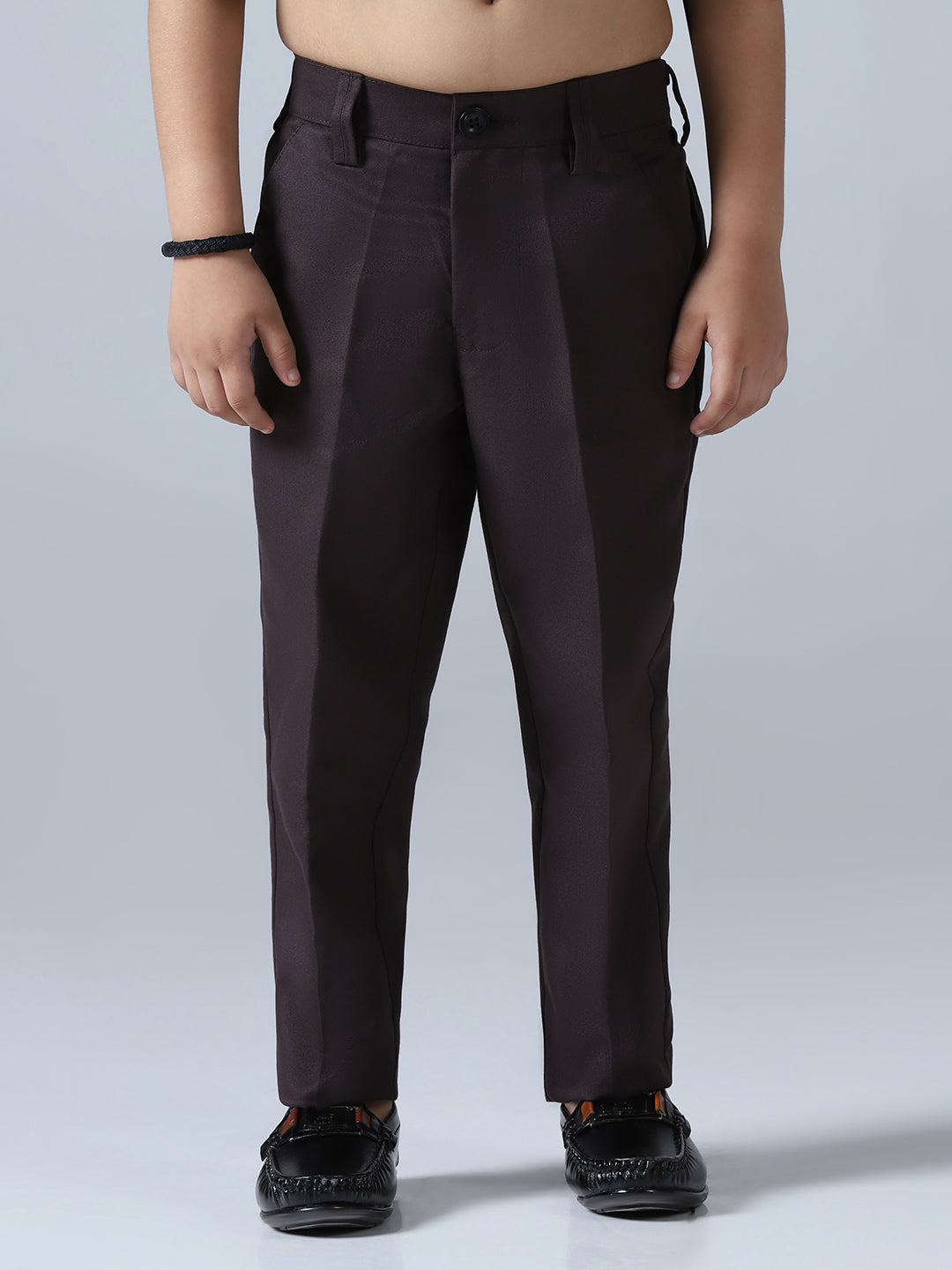 Coffee Brown Notched Lapel Suit Set - Tututree