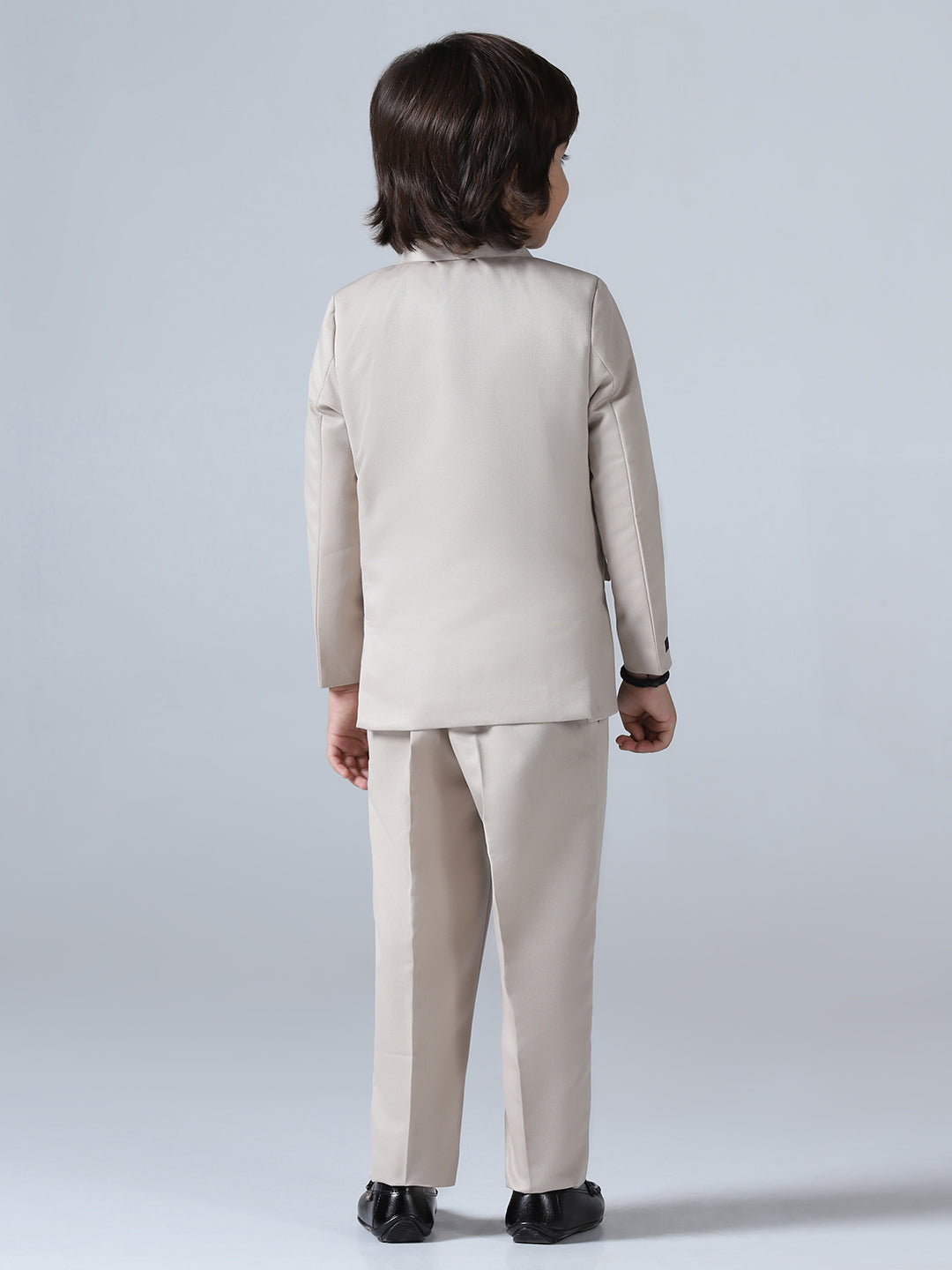 Beige Bandhgala Blazer & Trouser Set