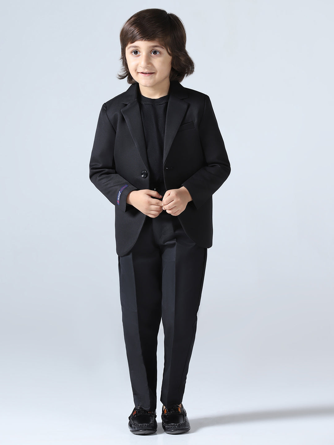 Black Notched Lapel suit set