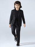 Black Notched Lapel suit set