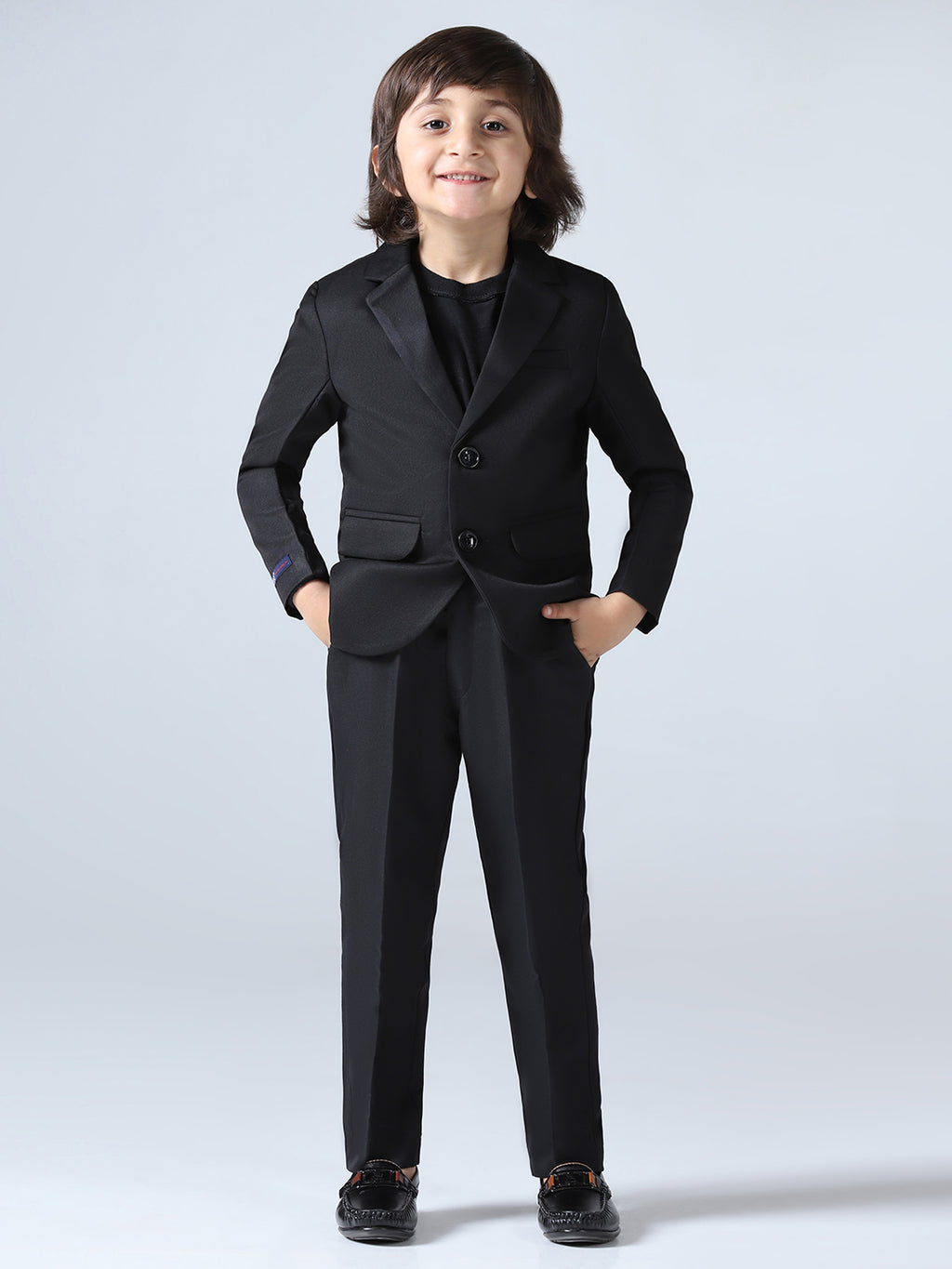 Black Notched Lapel suit set