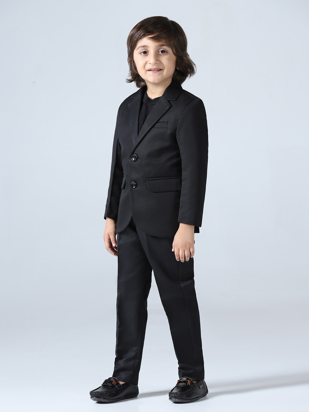 Black Notched Lapel suit set