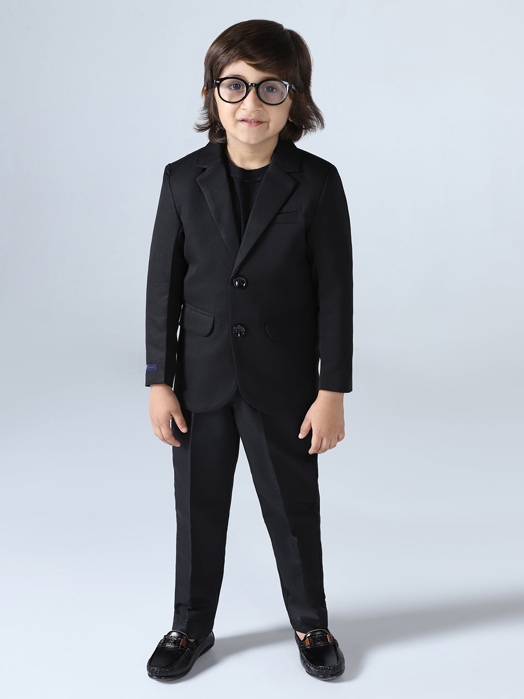 Black Notched Lapel suit set