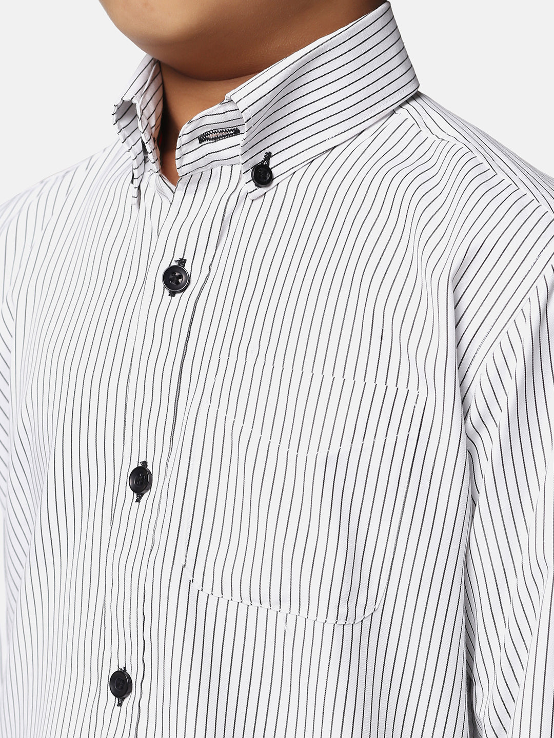 Kids White Striped Shirt - Tahvo India